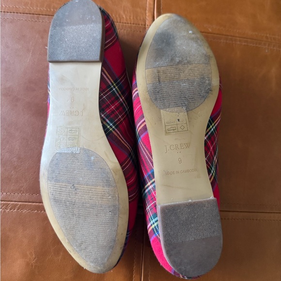 EUC JCrew Red Tartan Women's Loafers - Picture 5 of 5